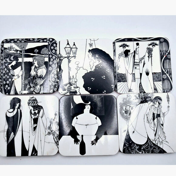 Art Other - Aubrey Vincent Beardsley Art Prints on Coaster Pre-owned Total 12